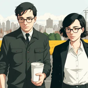 Successful business team standing in office meeting