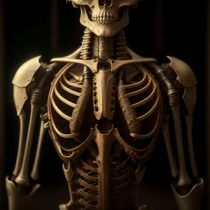 Anatomical Skeleton Sculpture - 3D X-ray Image