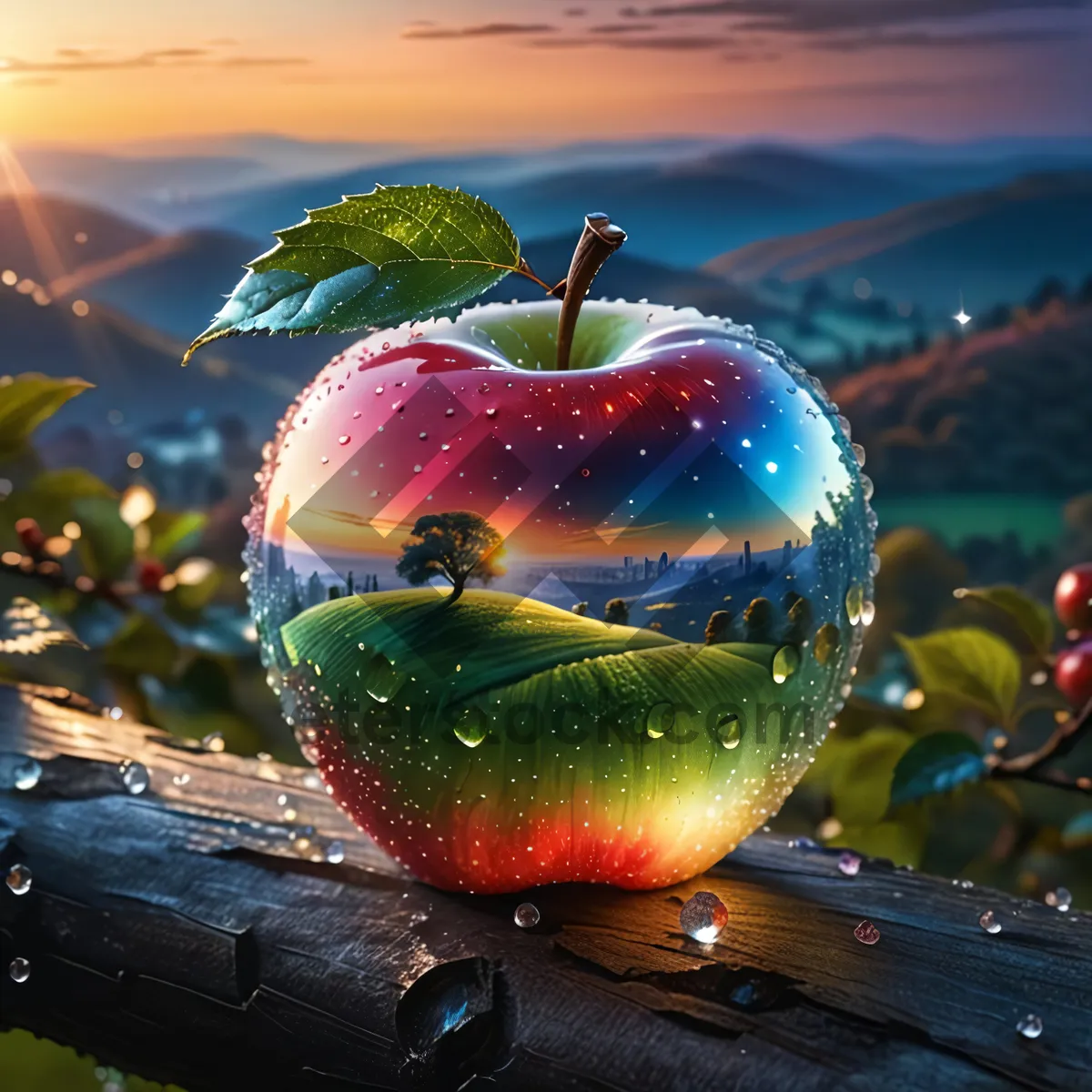 Picture of Fresh and Juicy Red Delicious Apple for Snack