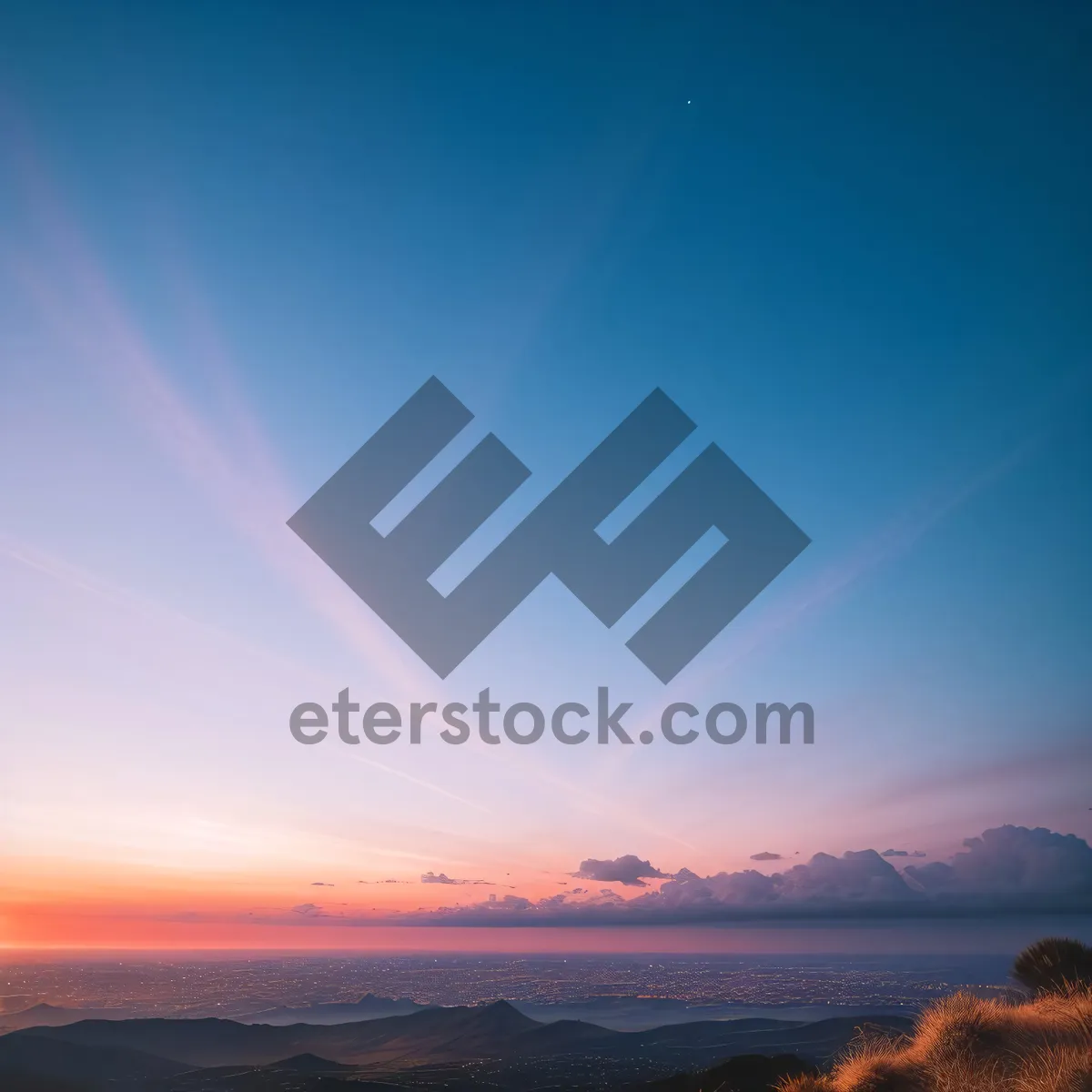 Picture of Vibrant Sunset Over Highland Mountain Landscape