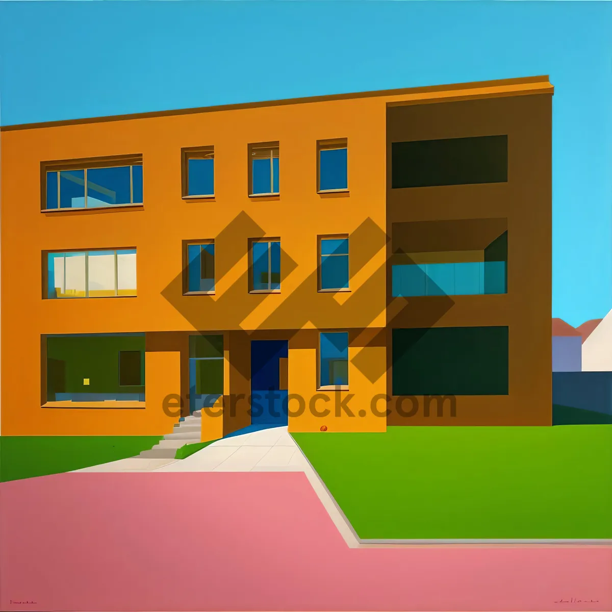 Picture of 3D Graphic Symbol for Business Export - House Icon