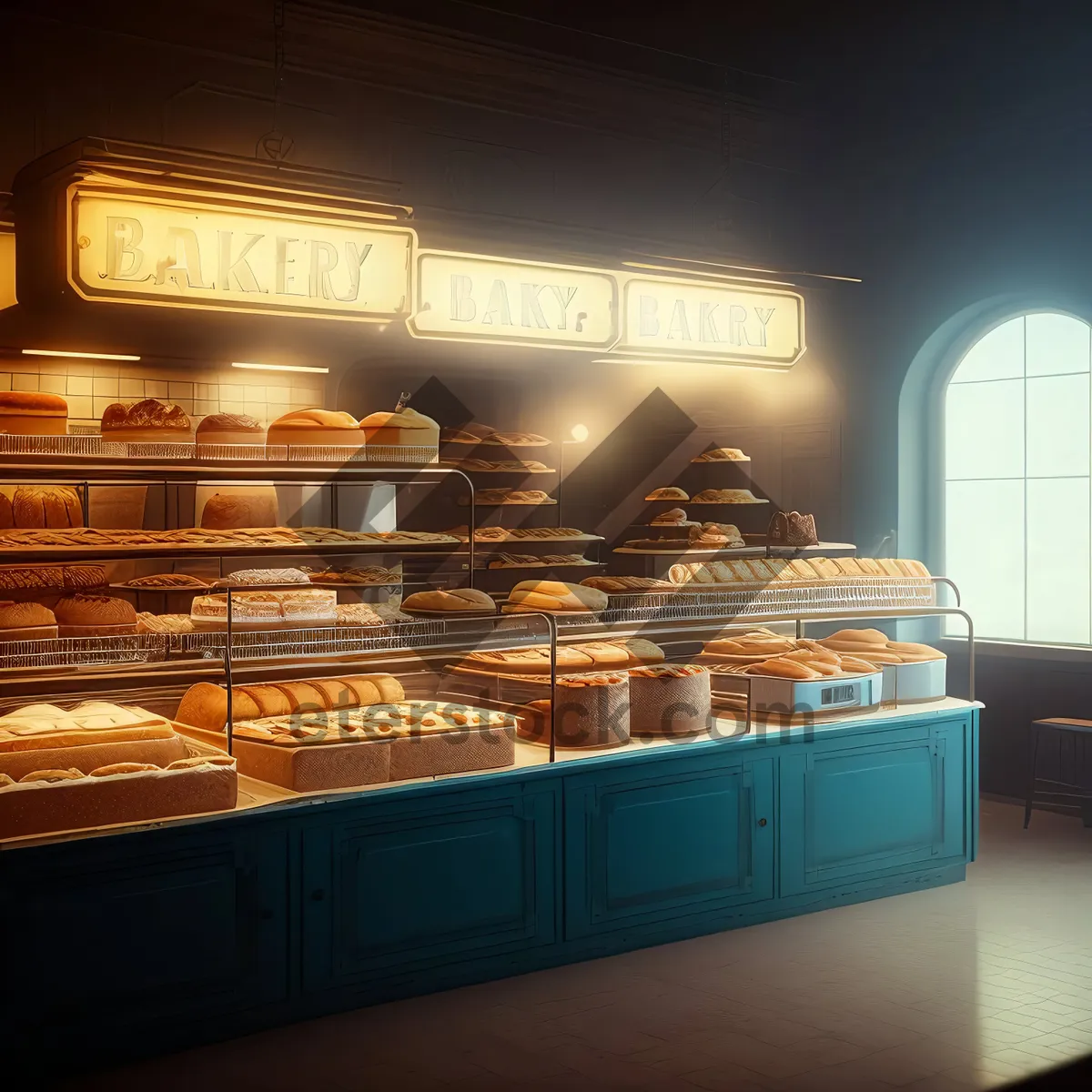 Picture of Modern Bakery's Luxurious Interior - Delightful Kitchen Display