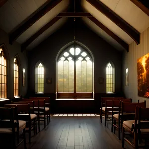 Historic Cathedral Interior with Ancient Altar