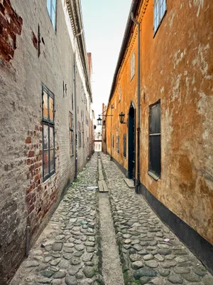 Old city architecture with historic stone bridge