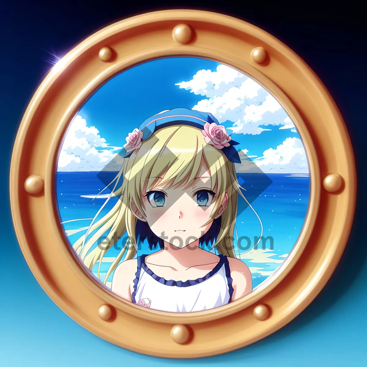 Picture of Shiny Round Cartoon Button Icon