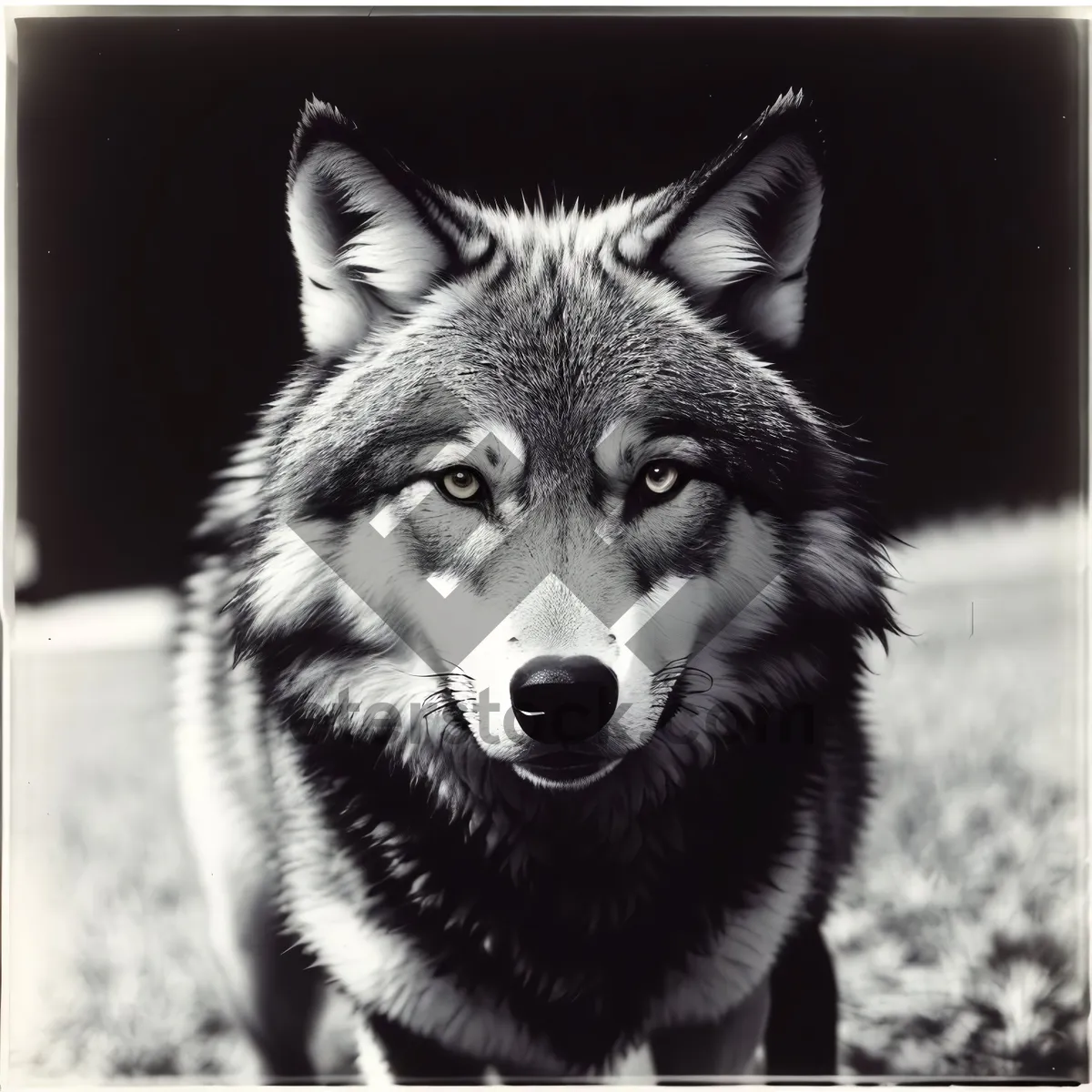 Picture of Majestic Timber Wolf - Wild Canine with Piercing Eyes