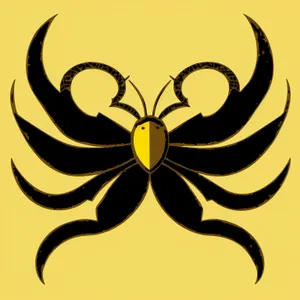 Black Silhouette Floral Decorative Artwork