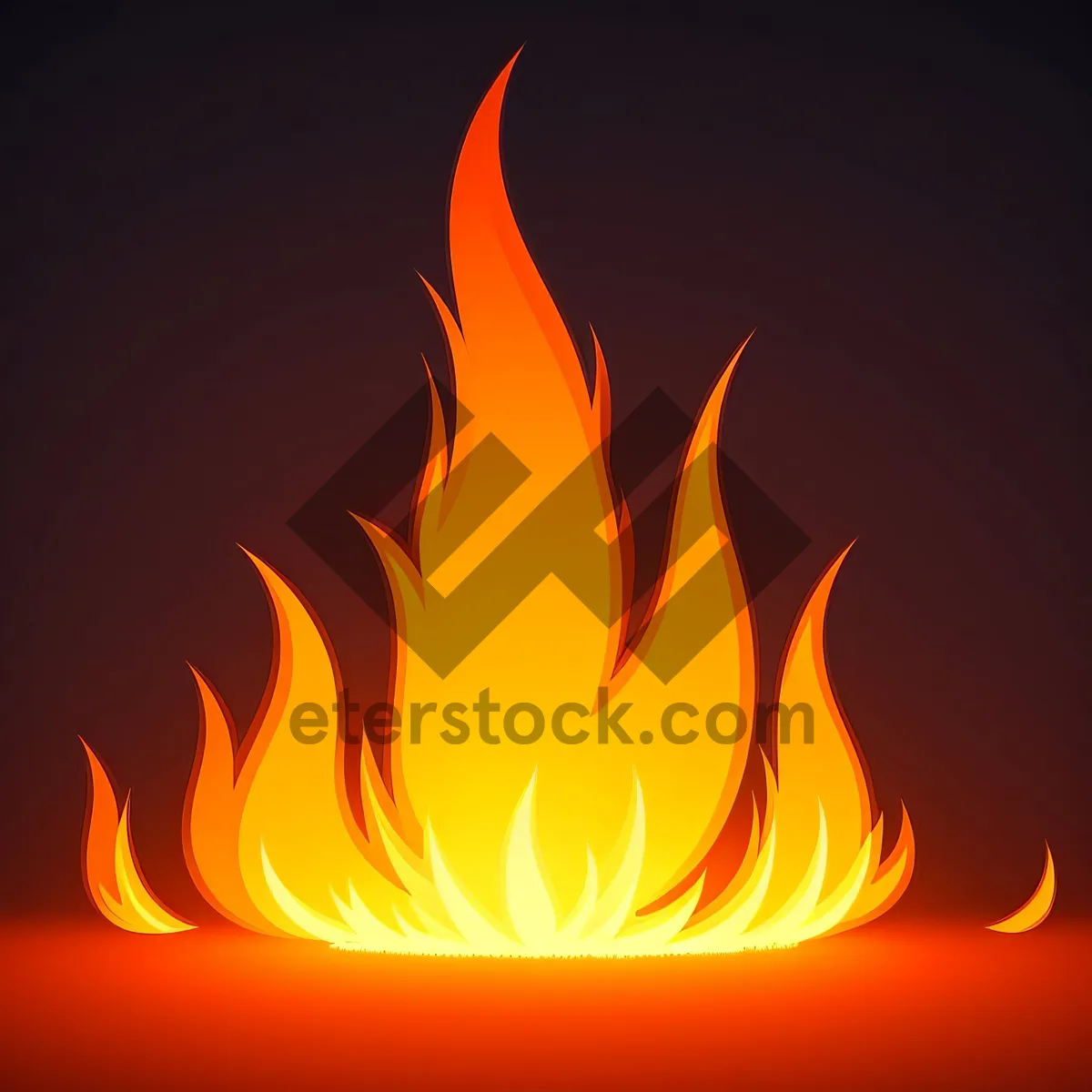 Picture of Blazing Flame: Artistic Design Symbolizing Heat and Energy