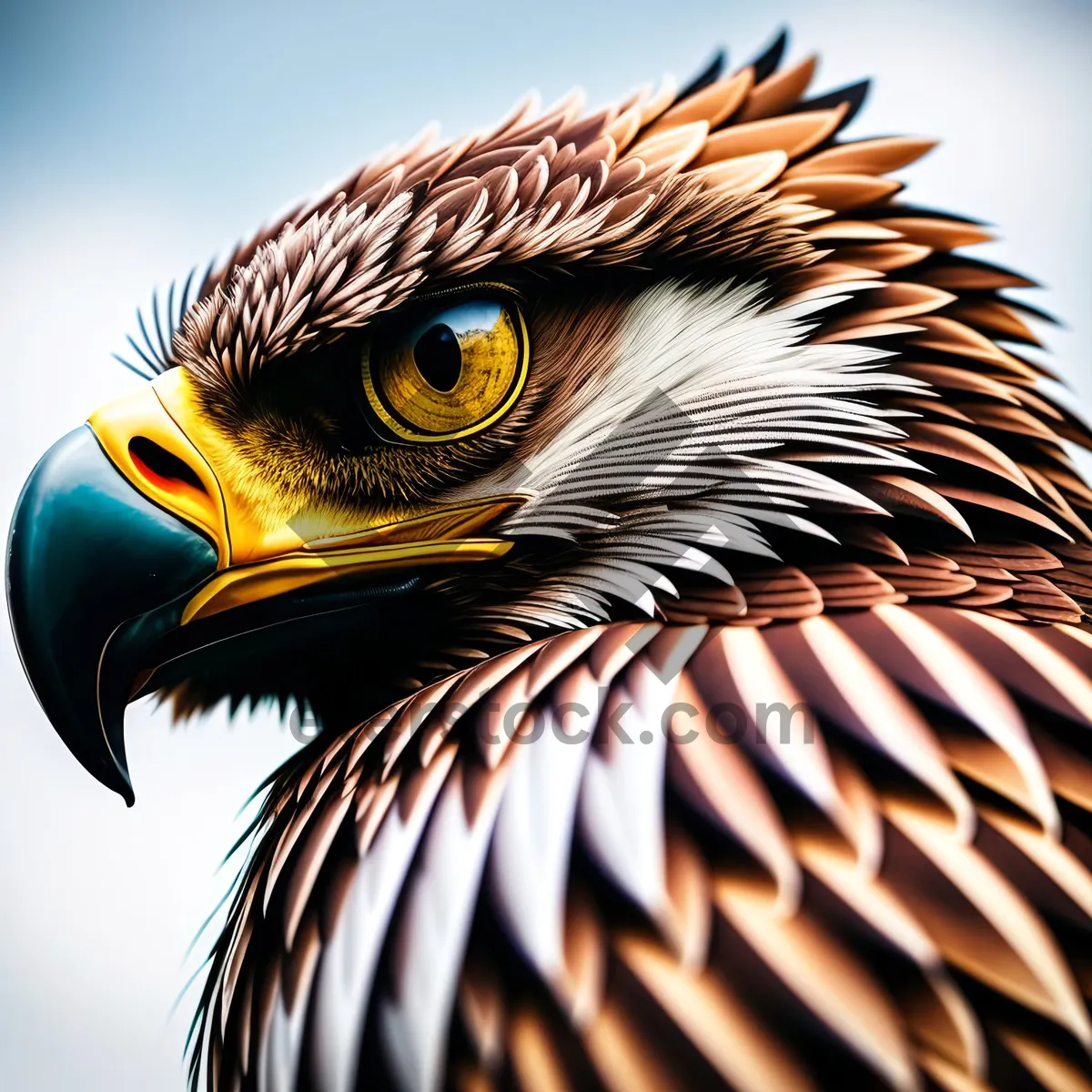 Picture of Majestic Bald Eagle in Close-Up View