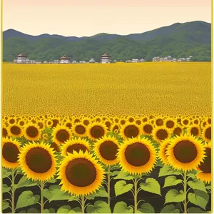 Yellow Sunflower Honeycomb Art Design Texture Wallpaper
