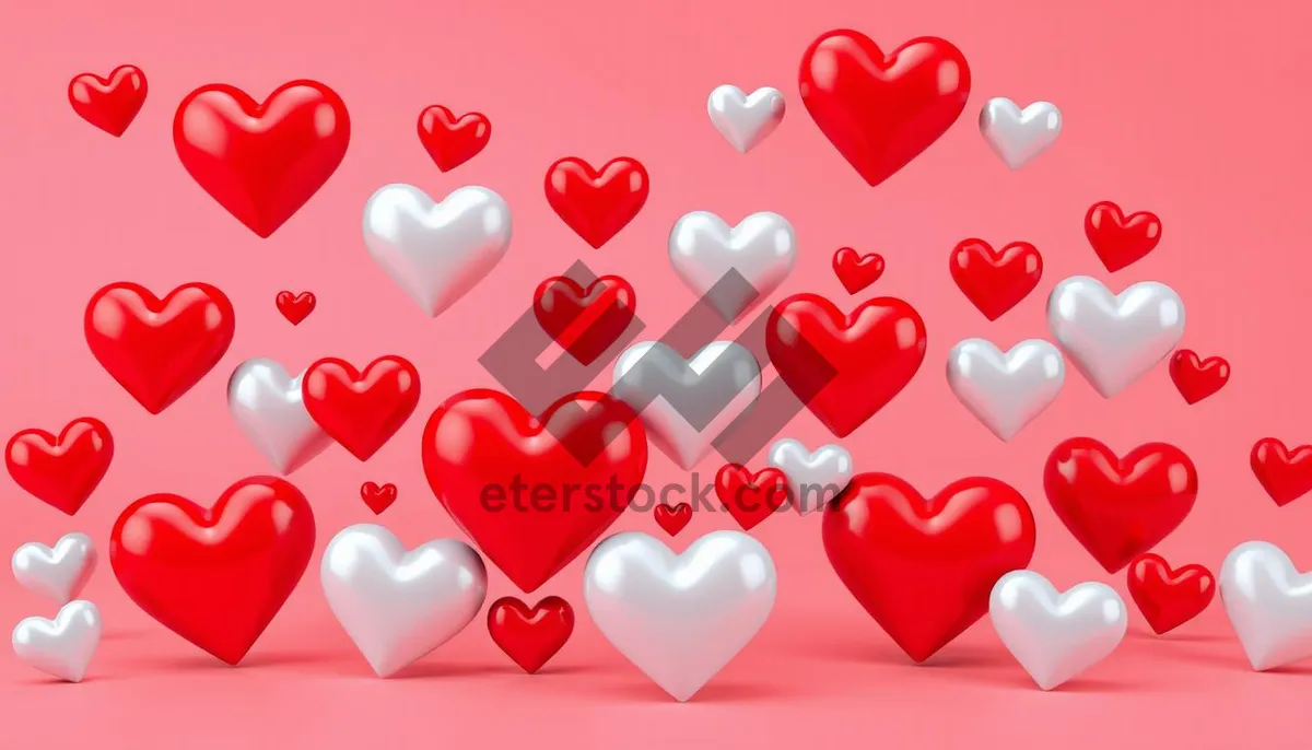 Picture of Glossy heart icon set for web buttons design