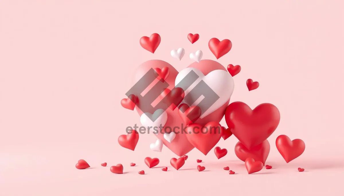 Picture of Valentine's Day Love Card with Pink Heart Design