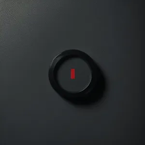 Black Button Device with Illuminated Light