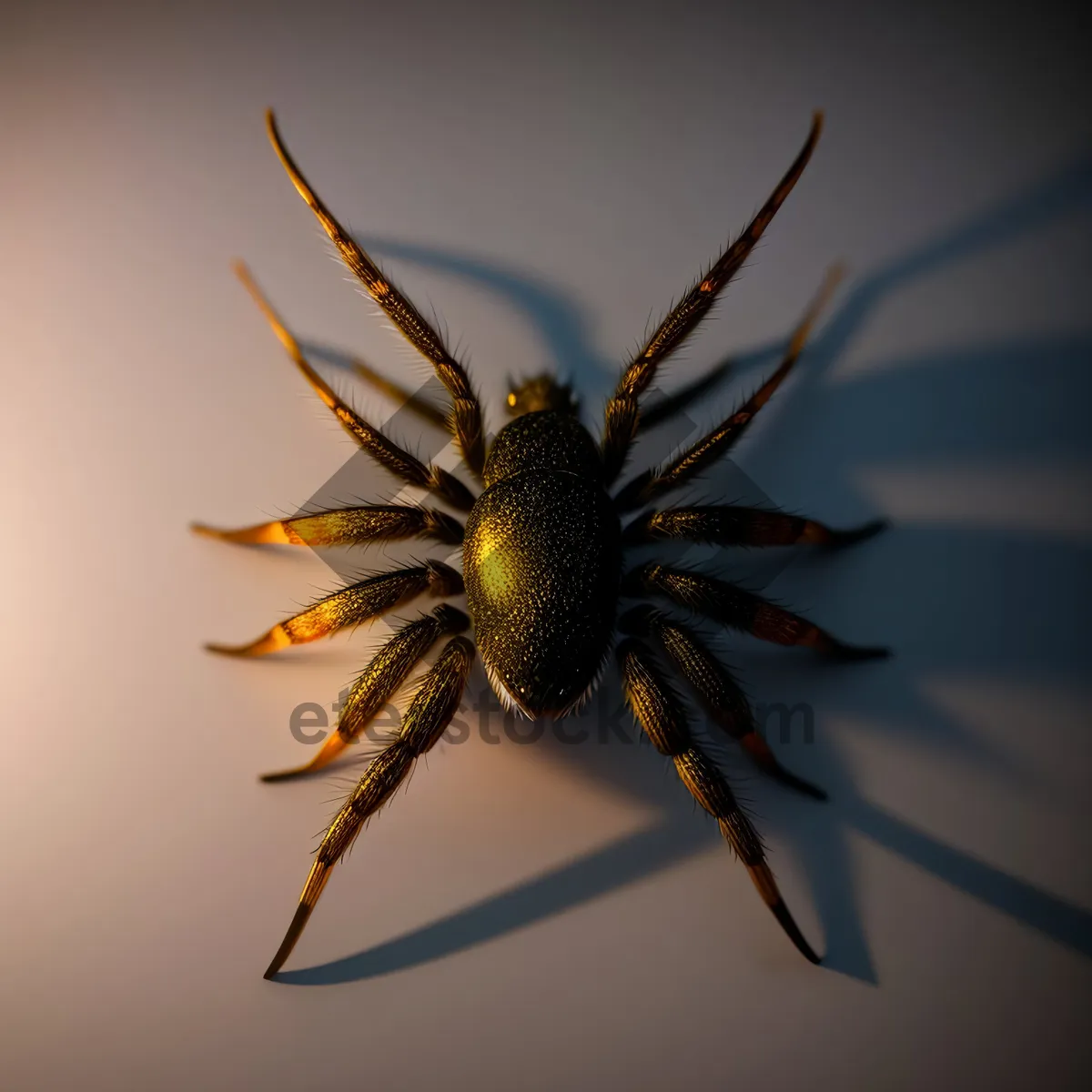 Picture of Blooming Sunflower Petal with Spider