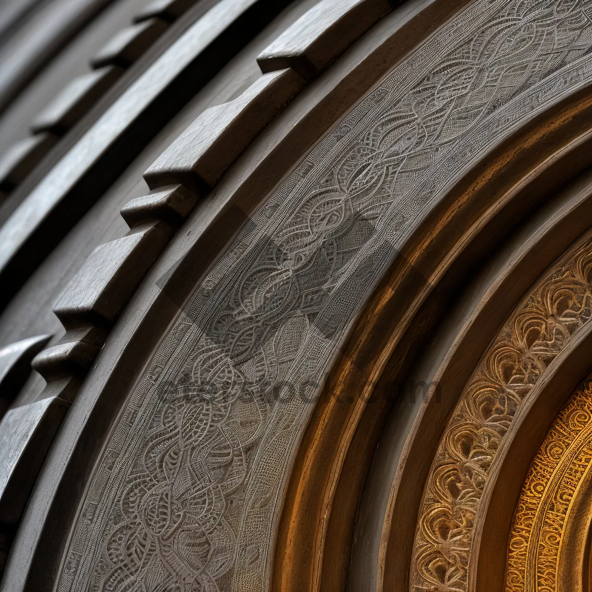 Picture of Old Car Wheel at Historic Cathedral