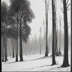 Winter Wonderland: Frosty Forest Landscape