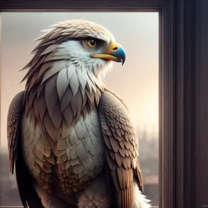 Graceful Hunter: Majestic Falcon in Flight