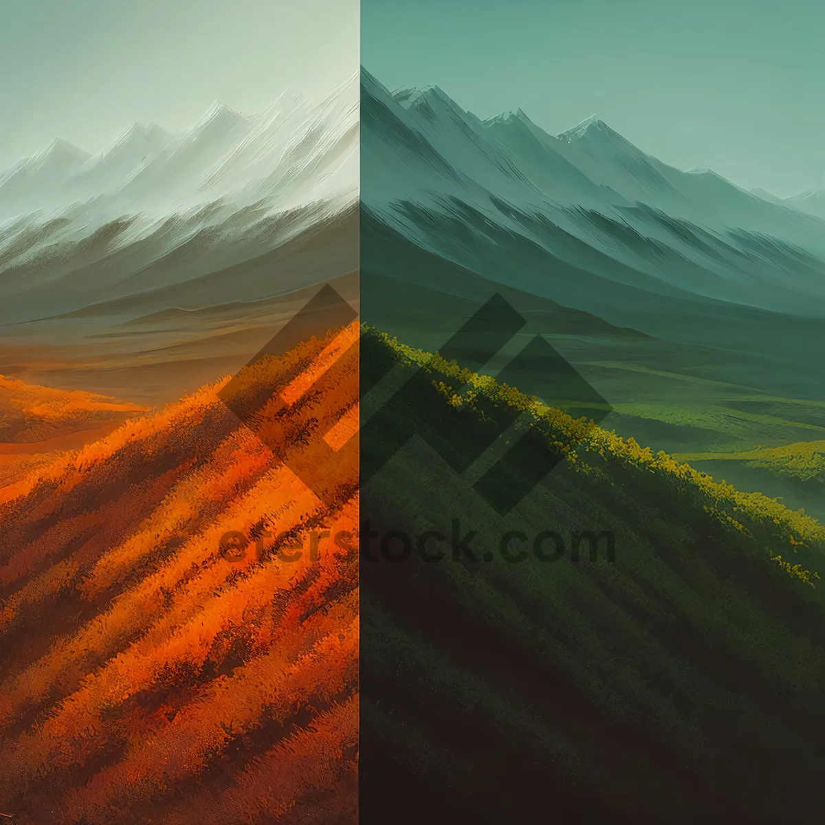 Picture of Serenity at Sundown: Desert Dunes under Golden Skies