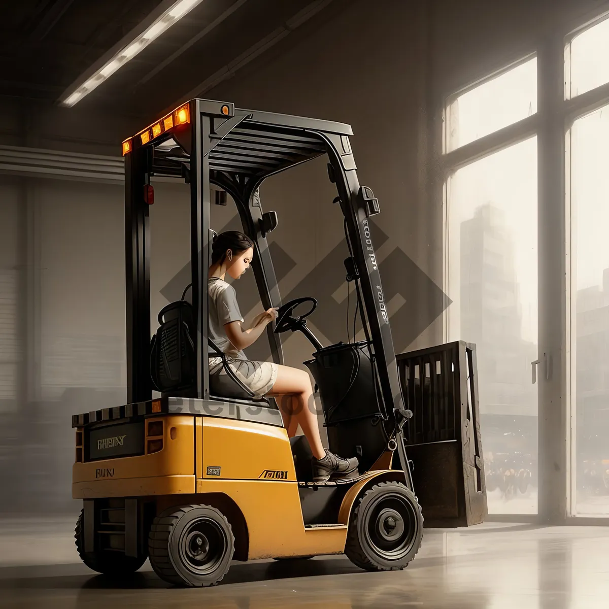 Picture of Heavy-duty Forklift Truck in Industrial Setting