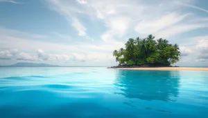 Tropical paradise beach relaxation under sunny skies