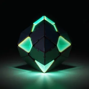 3D glass gem symbol icon design