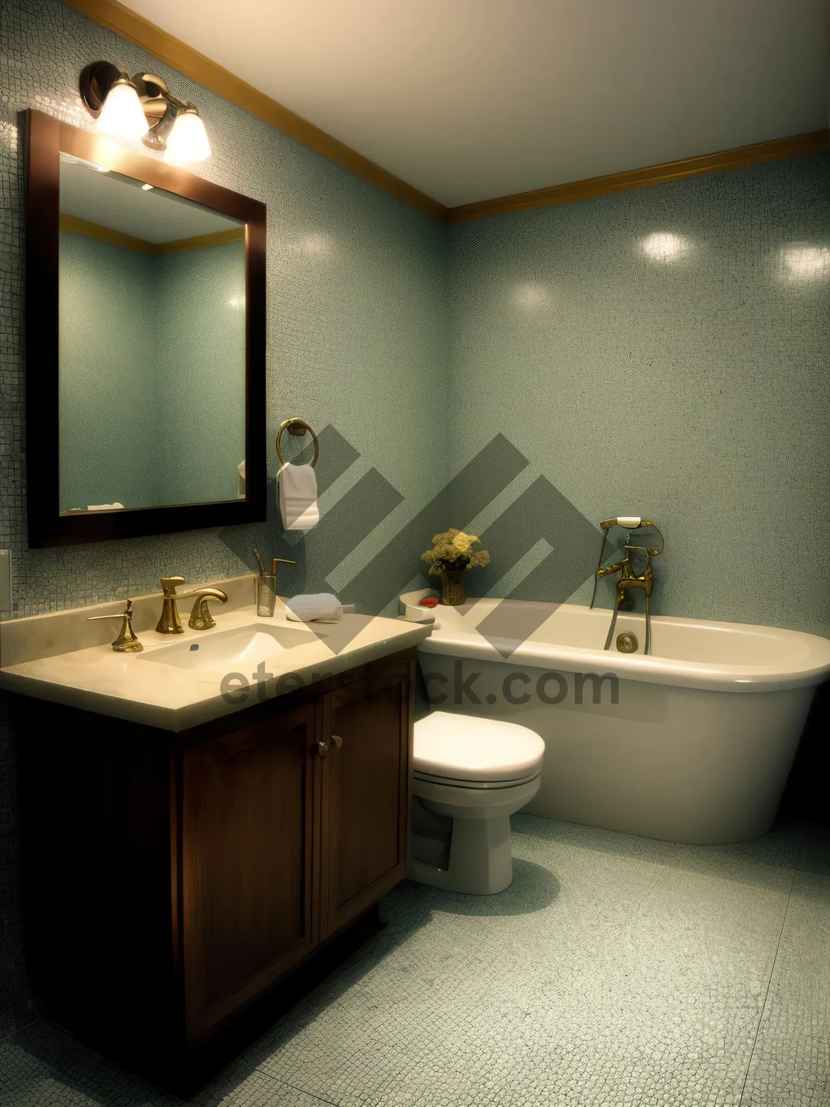 Picture of Modern Luxury Bathroom with Stylish Fixtures