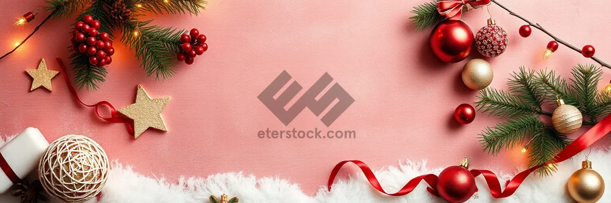 Picture of Pink Floral Decorative Border Pattern Design.