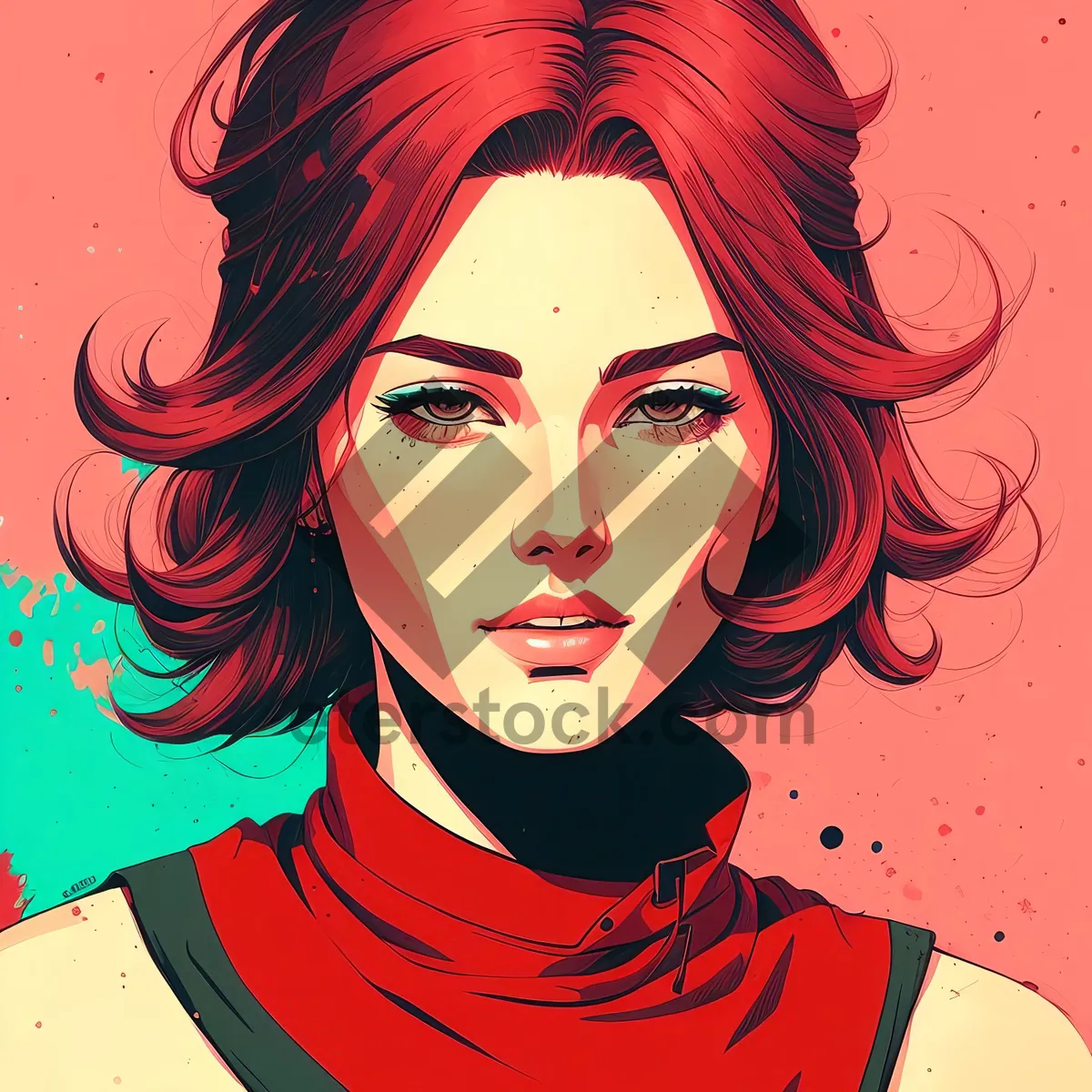 Picture of Model with a fashion comic book haircut
