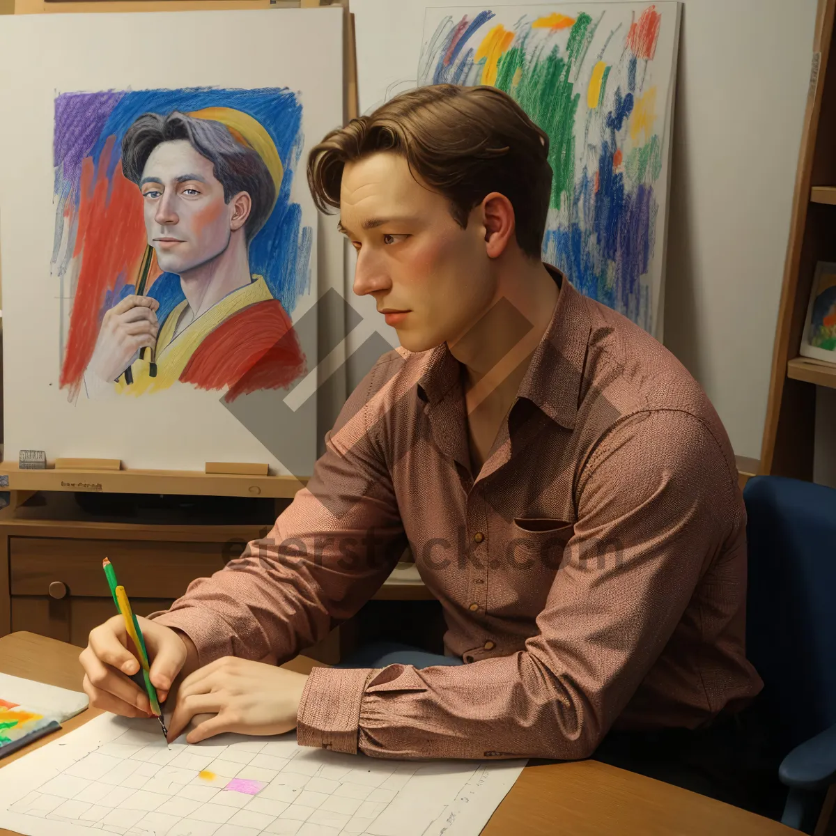 Picture of Happy professional team of business people working in office.