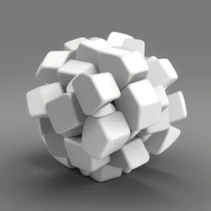 3D Cube Design Symbol for Business