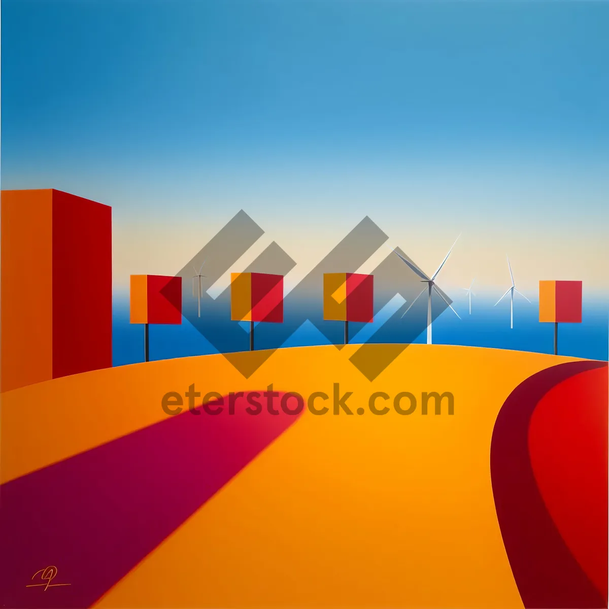 Picture of Abstract Graphic 3D Design Sign Art