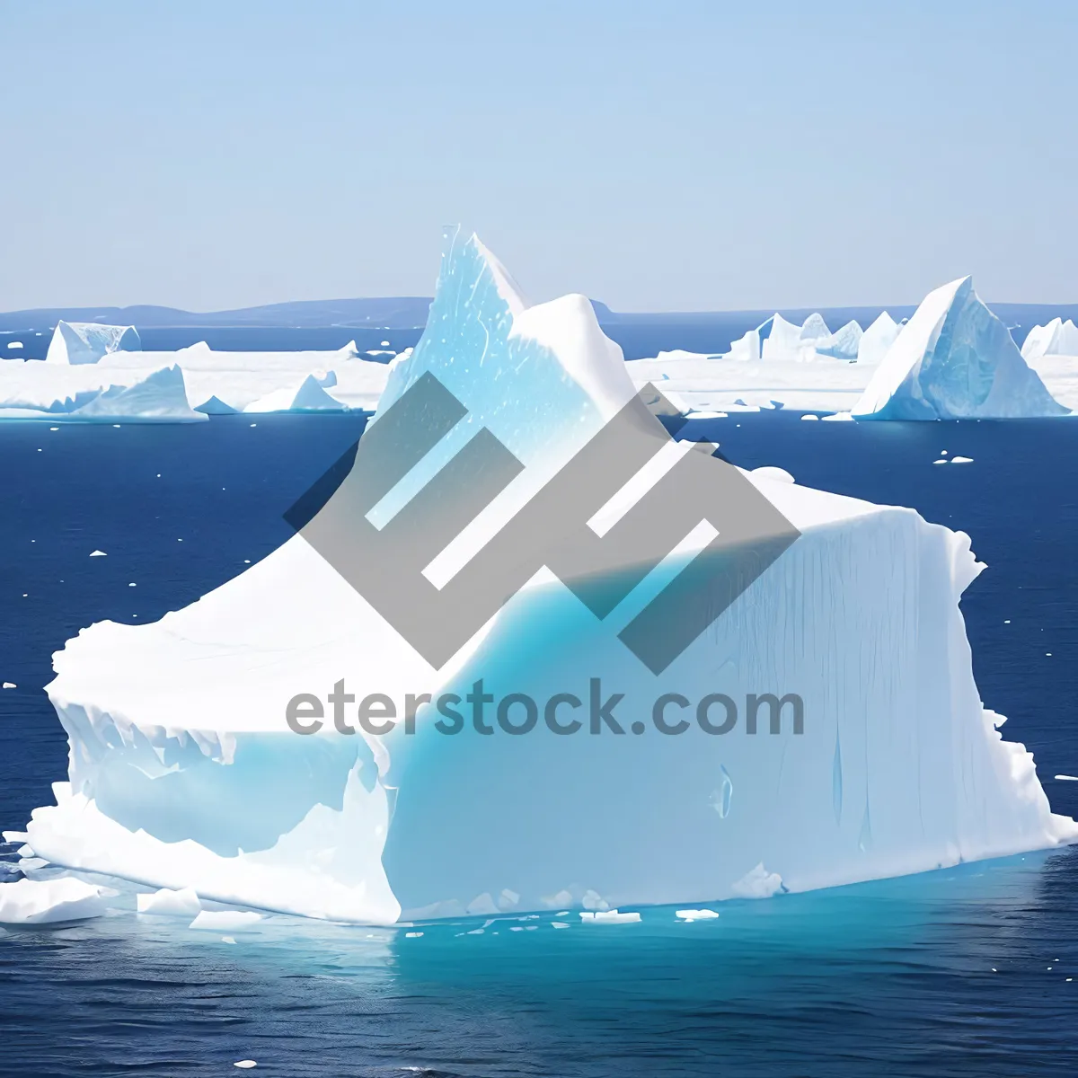 Picture of Majestic Arctic Landscape: Glacier, Water, and Ice