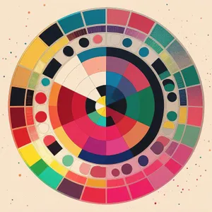 Colorful Retro Mosaic Tile: Modern Graphic Element