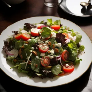 Delicious and Healthy Vegetable Salad with Fresh Ingredients