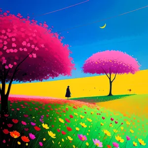 Vibrant Starry Sky Over Rural Landscape