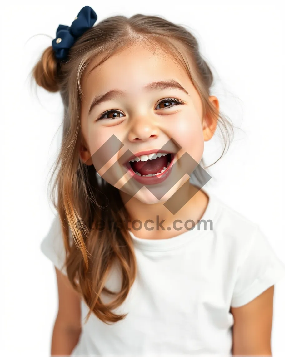 Picture of Attractive female model with smiling, natural makeup headshot