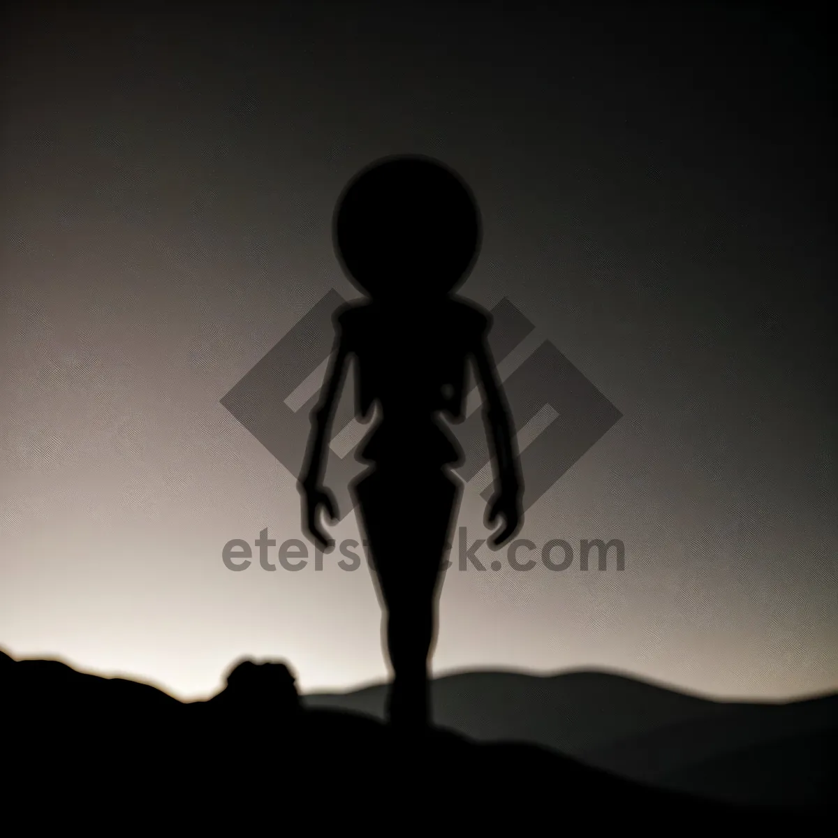 Picture of Cartoon 3D Human Silhouette Render