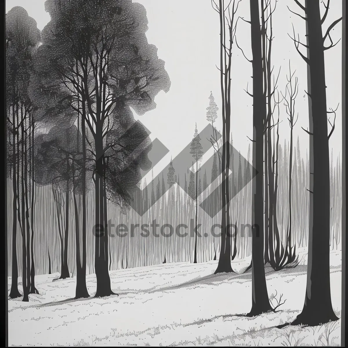 Picture of Winter Wonderland: Frosty Forest Landscape