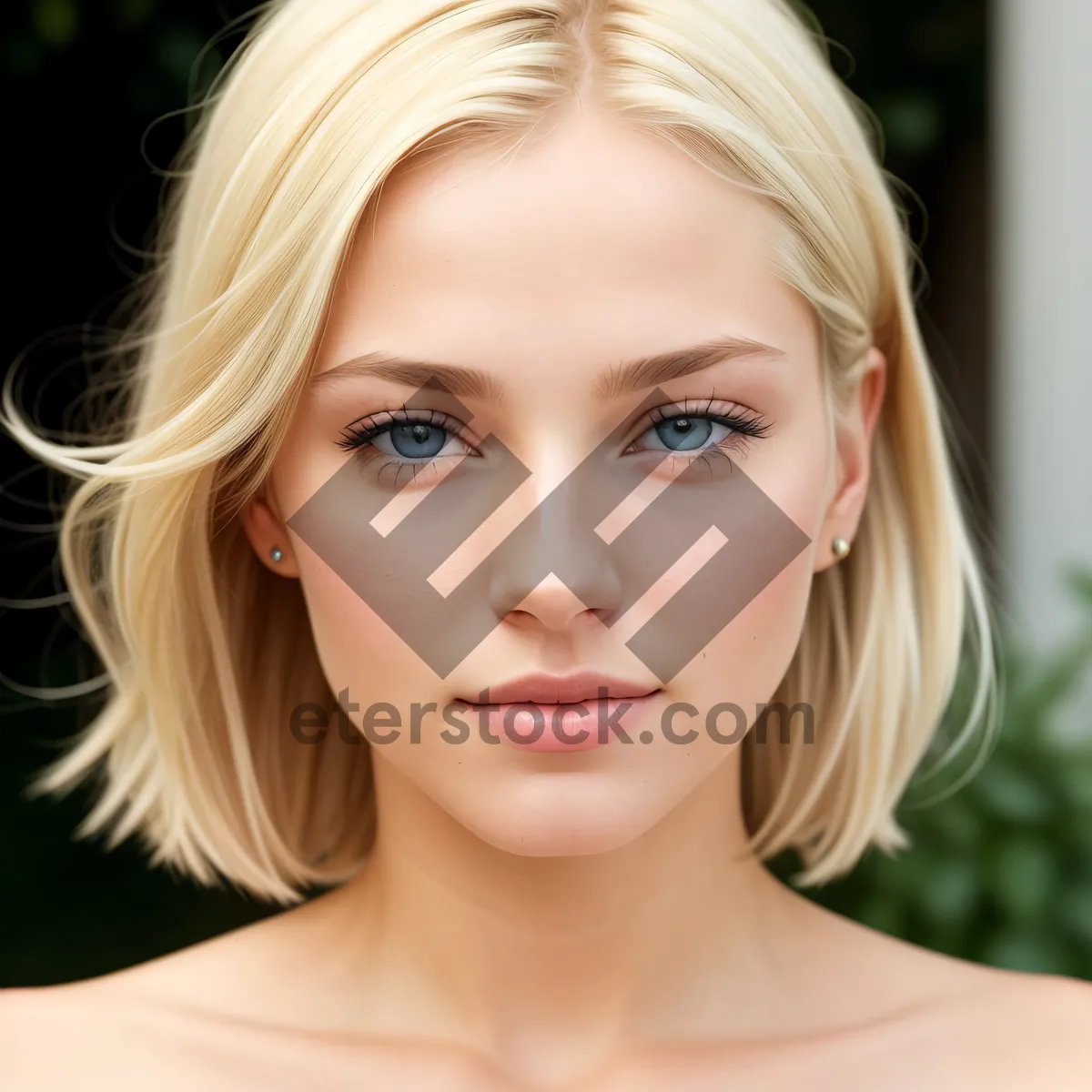 Picture of Stunning Portrait of a Beautiful Model with Luscious Blonde Hair and Flawless Skin