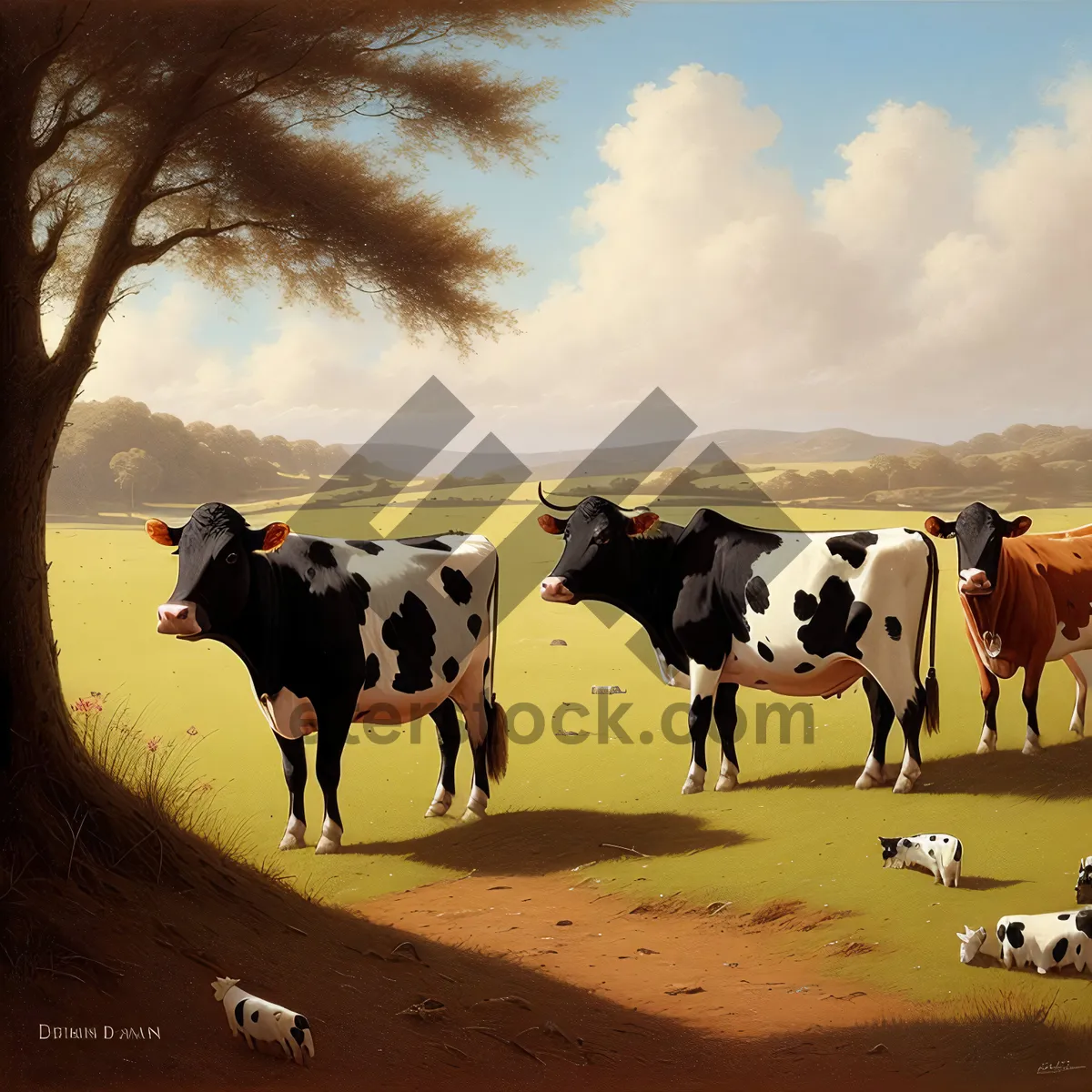 Picture of Rural Bovine Grazing on Cattle Ranch