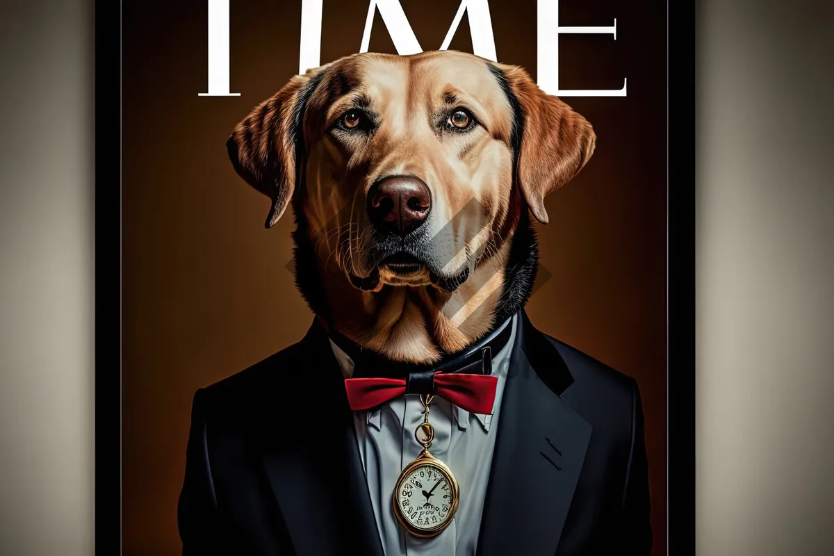 Picture of Cute Brown Puppy in Studio Portrait