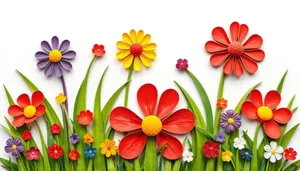Colorful floral tulip garden decoration.