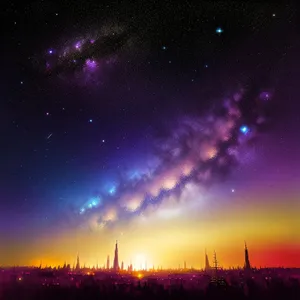 Starry Night Sky Galaxy Wallpaper with Bright Stars