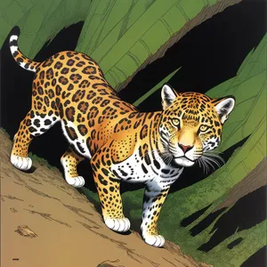 Powerful Predator Staring: Majestic Jaguar in the Wild