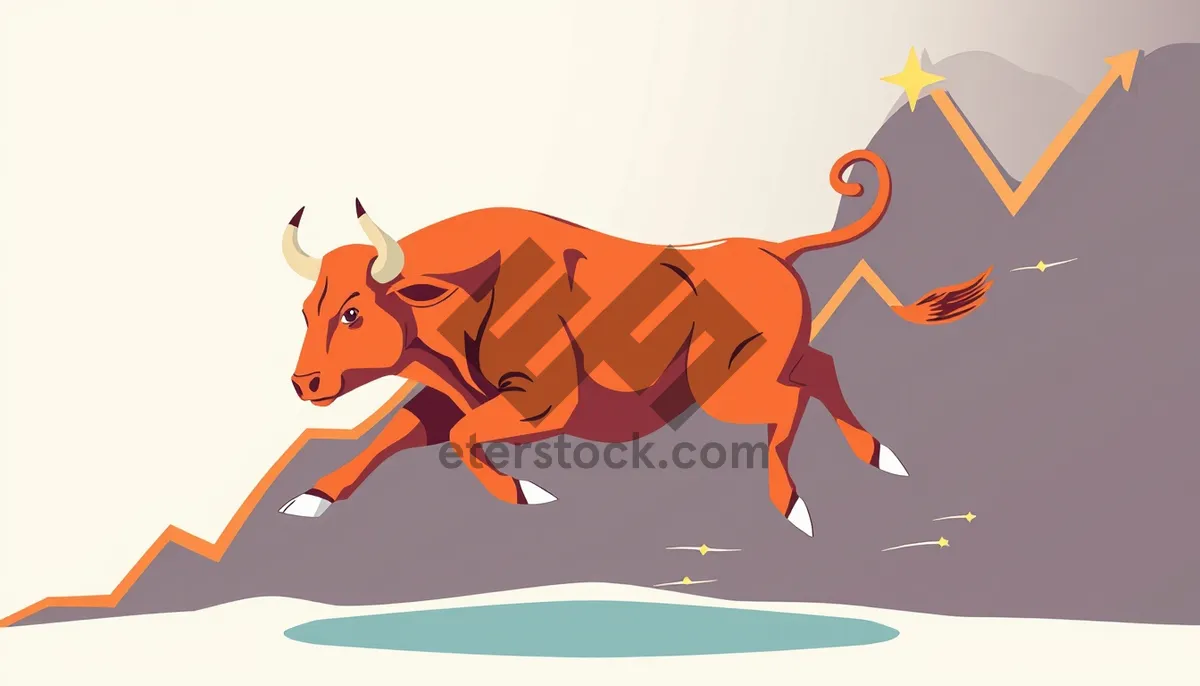Picture of Cartoon caribou with deer wings art