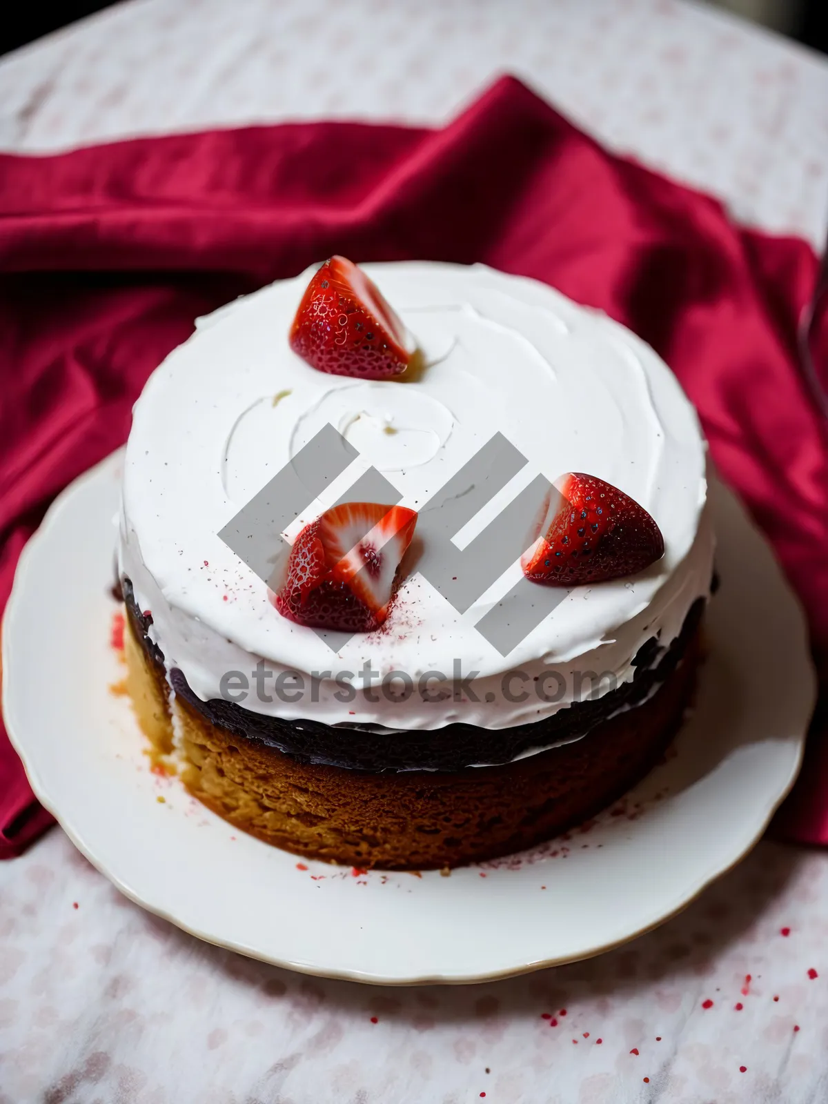 Picture of Delicious Fruit Trifle with Chocolate and Cream