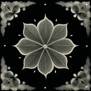 Symmetrical Damask Snowflake Pattern for Winter Wallpaper