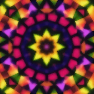 Vibrant Hippie Mosaic: Colorful Geometric Art