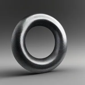 Black Grid Halftone Circle Design: Tech Metal Texture.