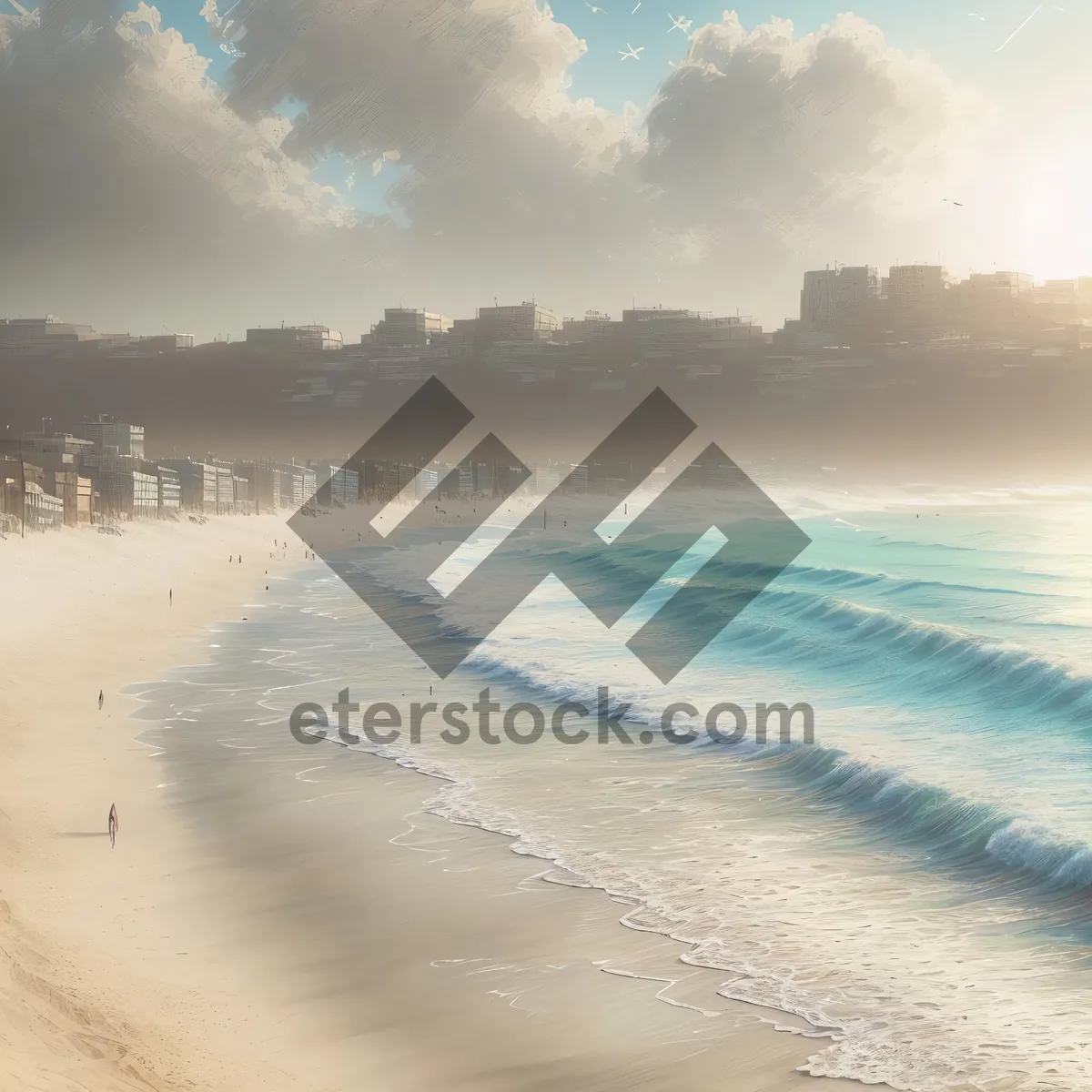 Picture of Serene Coastal Escape: Beach, Water, and Sun